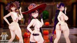 Genshin Impact – Raiden Mona Lisa? Happy Halloween? - ﻿3D animation on Crohasit